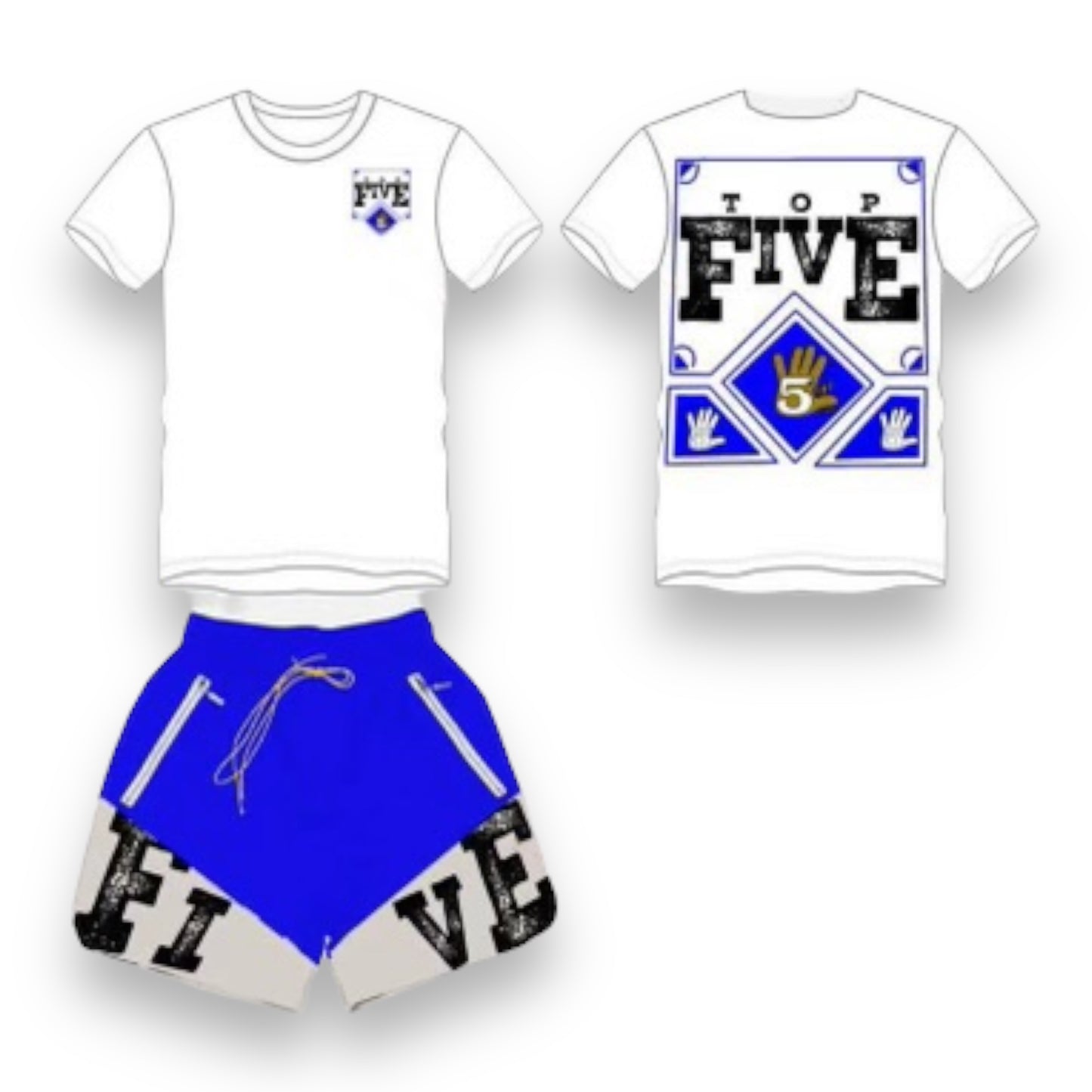 Top 5 "Lifestyle" Summer Set White/Royal