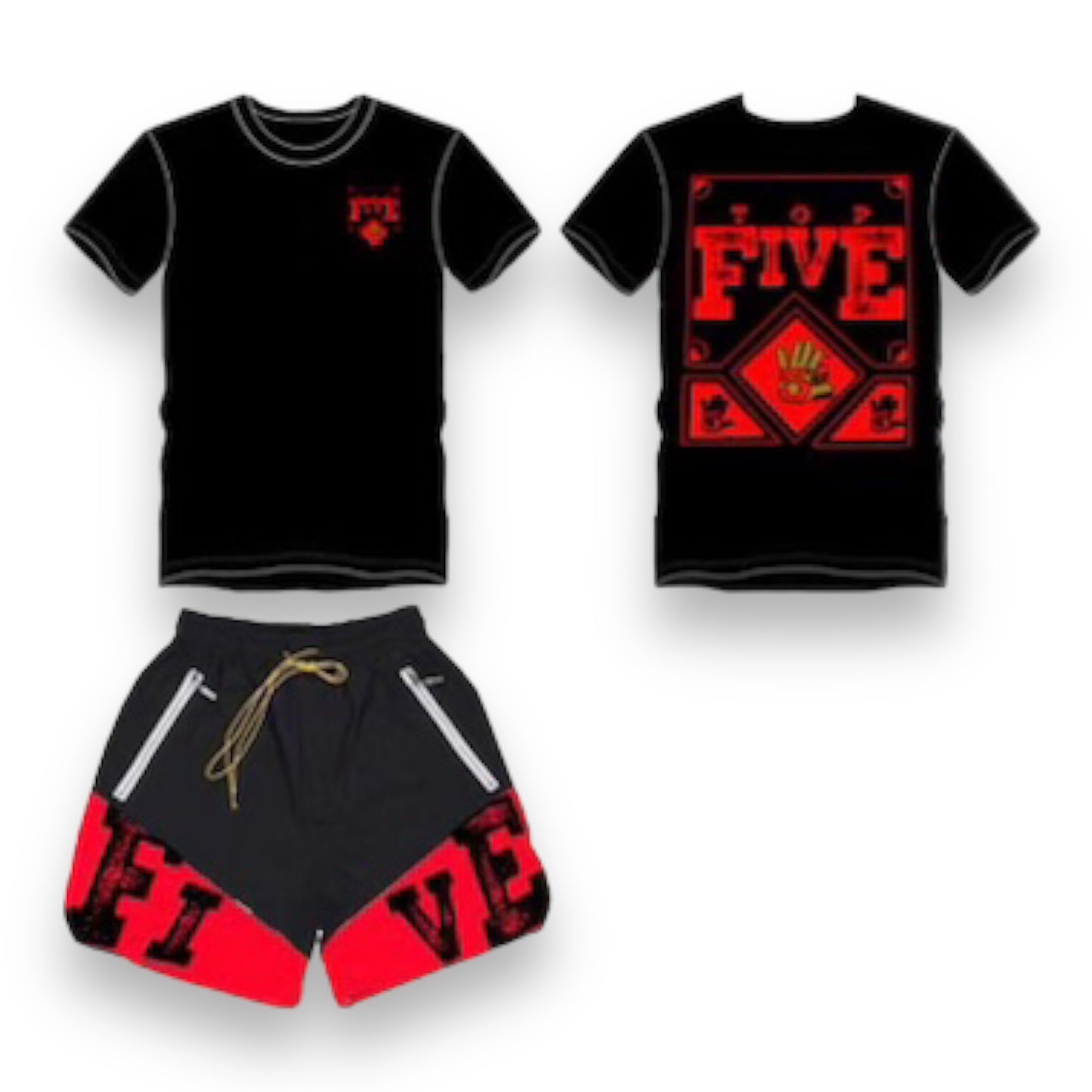 Top 5 "Lifestyle" Summer Set Black/Red