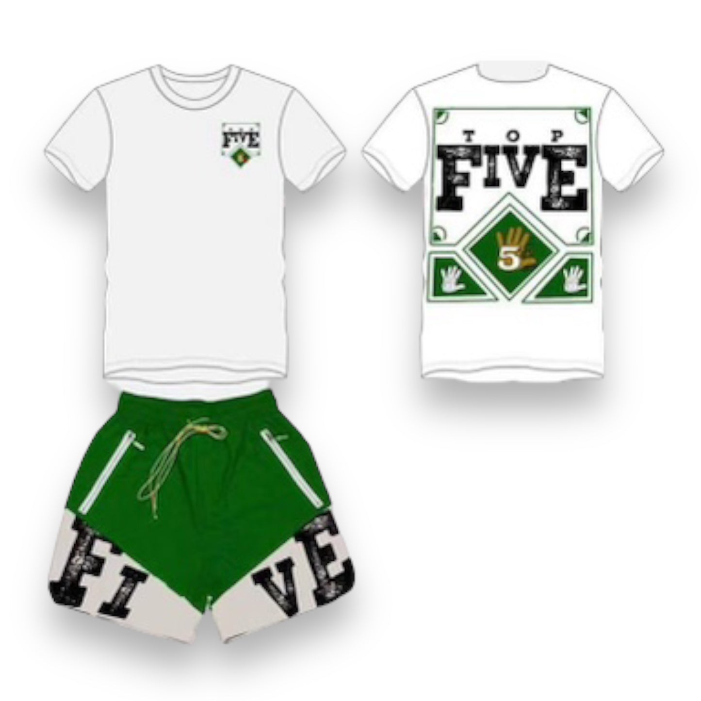 Top 5 "Lifestyle" Summer Set White/Green